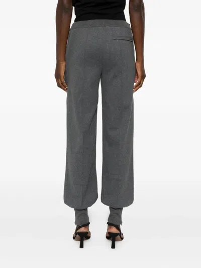 Tom Ford Tapered Leg Trousers With Adjustable Drawstring And Elasticized Cuffs In Gray