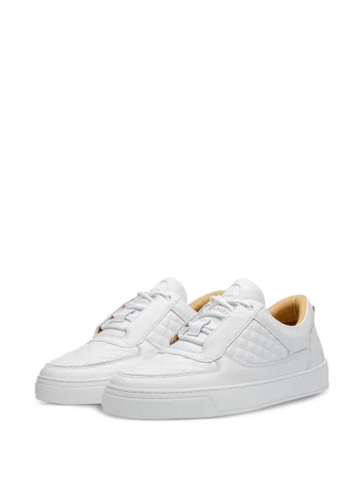 Leandro Lopes Faísca Quilted-pattern Sneakers In White