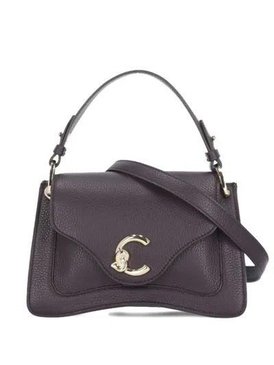 Coccinelle C-me Leather Tote Bag In Purple