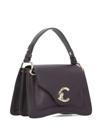 Coccinelle C-me Leather Tote Bag In Purple