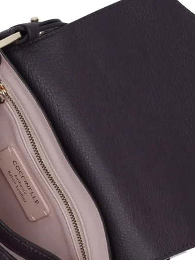 Coccinelle C-me Leather Tote Bag In Purple