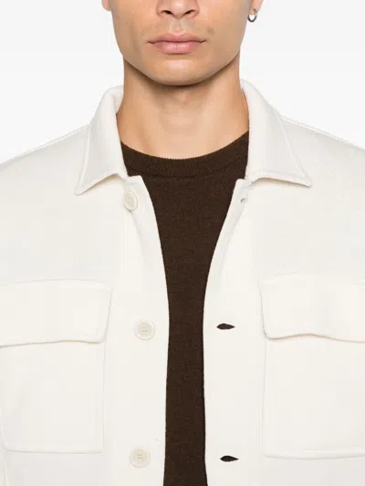 Lardini Knit Jacket In Neutral