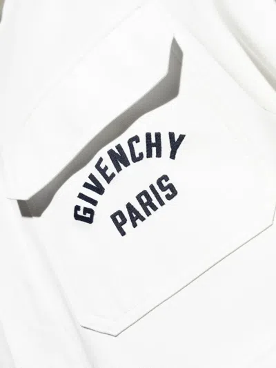 Givenchy Relaxed Fit Jacket With Front Pockets And Long Sleeves In White