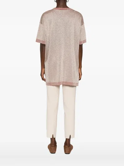 Missoni Metallic-effect Side-split Top In Pink