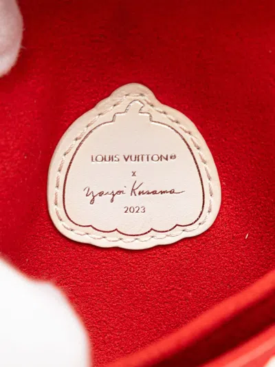 Pre-owned Louis Vuitton 2021-2025 Yayoi Kusama Monogram Empreinte Infinity Dots Micro Metis Satchel In Red