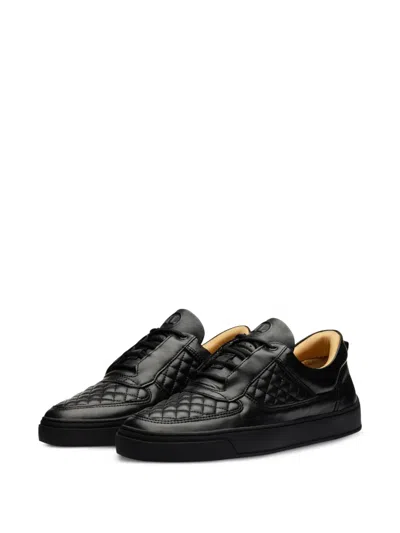Leandro Lopes Faisca Quilted-pattern Sneakers In Black