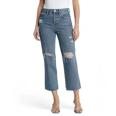 Pistola Cassie Super High Rise Cropped Jean In Elixir In Blue