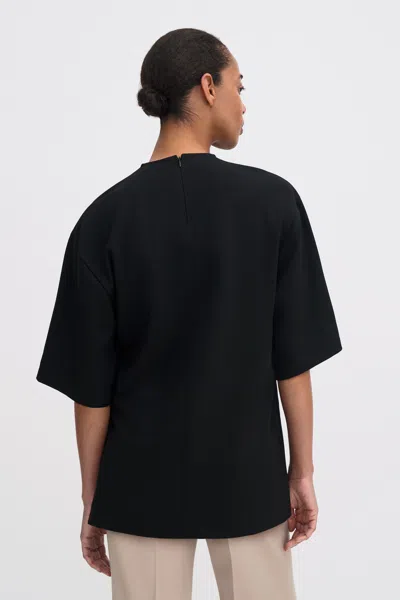 Filippa K Heavy Jersey Oversized Top In Black