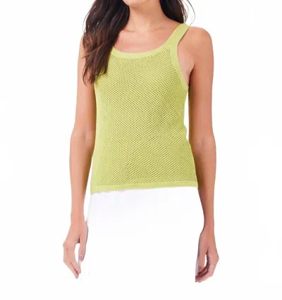 Nic + Zoe Mesh Stitch Tank In Grasshopper In Multi