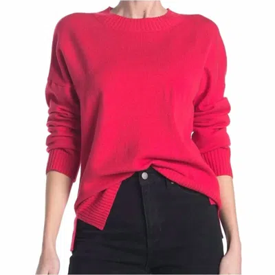 French Connection Miri Crew Neck Sweater In Pink In Red
