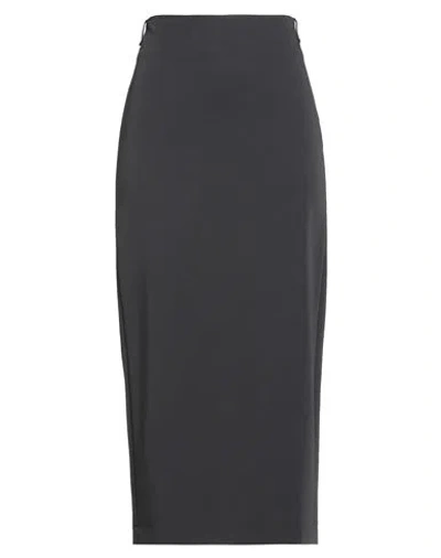 Patrizia Pepe Woman Midi Skirt Charcoal Size 10 Polyester, Viscose, Elastane In Gray