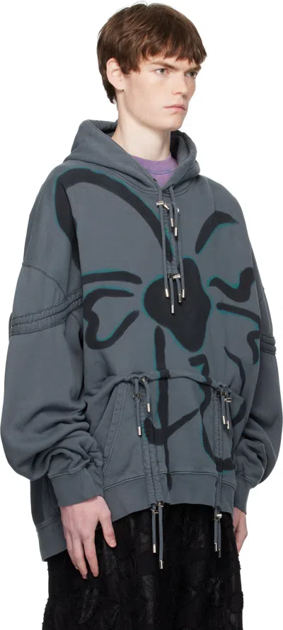 Collina Strada Gray Burst Hoodie In Gray