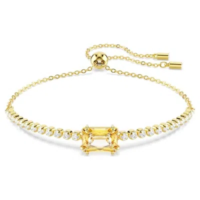 Swarovski Matrix Tennis Bracelet In Gold