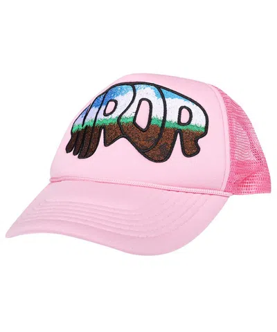 Who Decides War Embroidered-patch Trucker Cap In Pink