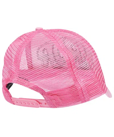 Who Decides War Embroidered-patch Trucker Cap In Pink