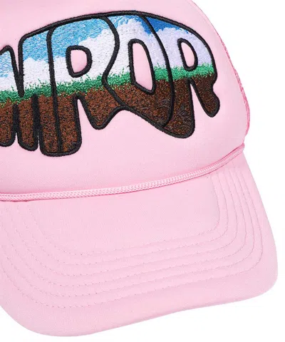 Who Decides War Embroidered-patch Trucker Cap In Pink