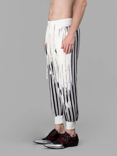 Shop Haider Ackermann Black/white Cropped Striped Trousers