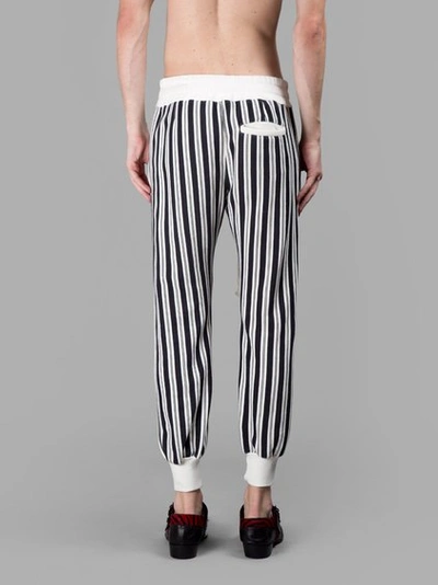 Shop Haider Ackermann Black/white Cropped Striped Trousers