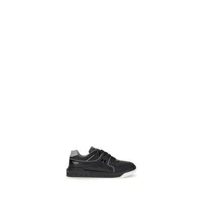 Valentino Garavani One Stud Sneaker In Nappa Leather In Black