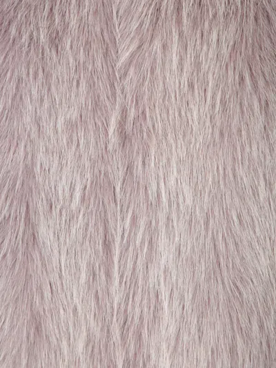 Herno Grey Sleeveless Vest With Concealed Closure On The Front In Ecofur Woman In Brown