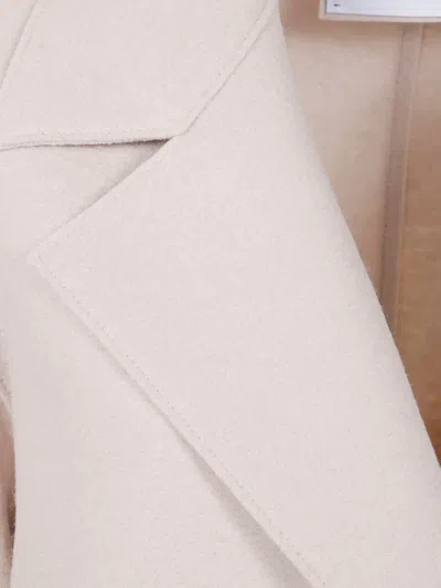 Harris Wharf London Women Dropped Shoulder Double Breasted Coat Presse In Neutral