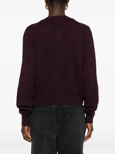 Khaite Everheart Cashmere Knit Cardigan In Purple