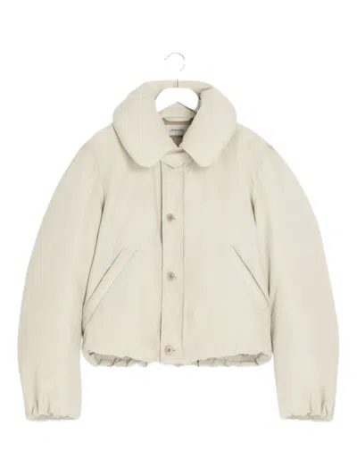 Lemaire Short Puffer Blouson In White