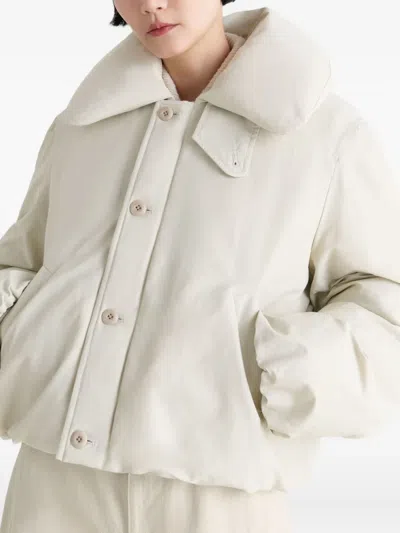 Lemaire Short Puffer Blouson In White