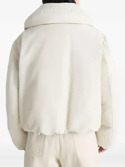 Lemaire Short Puffer Blouson In White