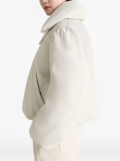 Lemaire Short Puffer Blouson In White