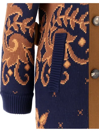 花卉图案双排扣外套