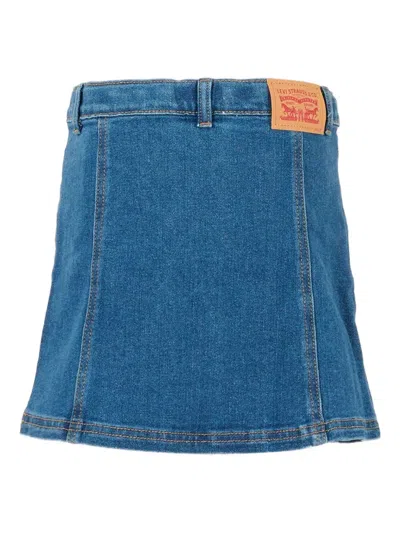 排扣牛仔半身裙