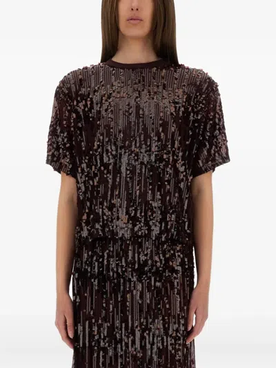 Baum Und Pferdgarten "juli" Top With Sequins In Brown