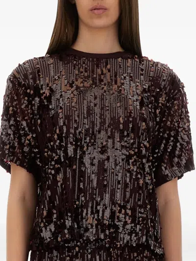 Baum Und Pferdgarten "juli" Top With Sequins In Brown