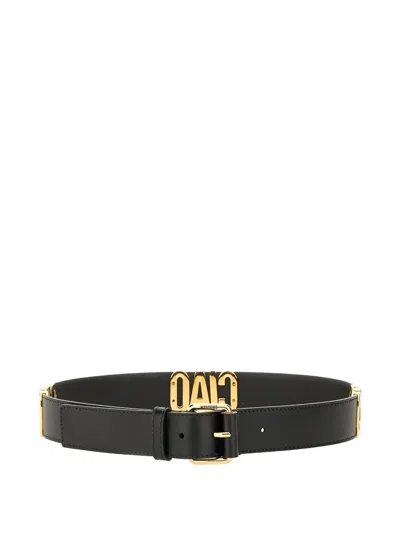 Moschino "hello" Belt In Black