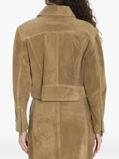 Arma Pointed-collar Zip-front Jacket In Gray