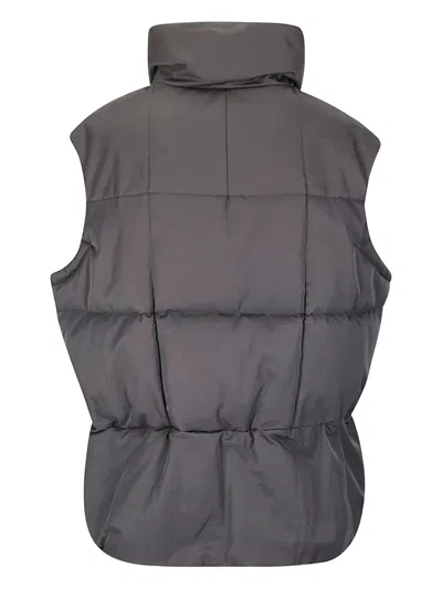 Yohji Yamamoto Padded Vest With Double-slider Zip Fastening In Black