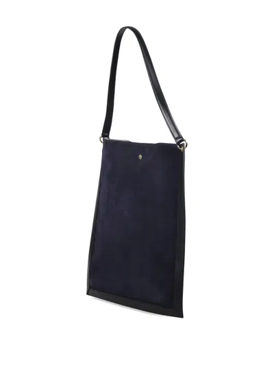 Wandler Suede Leather Shoulder Bag In Blue