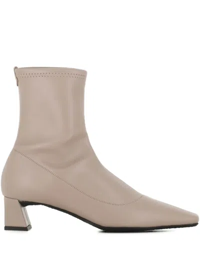 Giuseppe Zanotti Square-toe Block-heel Boots In Neutral