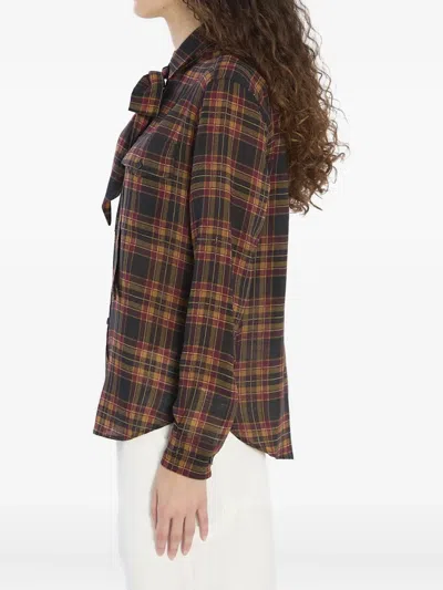 Saint Laurent 'cassandre' Lavallière Shirt In Multi