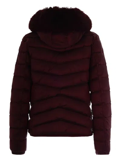 绗缝边饰连帽夹克