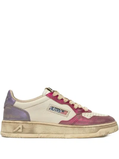 Autry Low Top Sneakers Contrasting Inserts In Purple