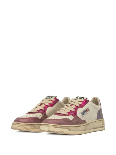 Autry Low Top Sneakers Contrasting Inserts In Purple