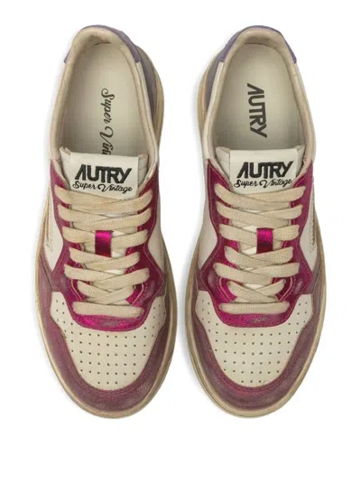 Autry Low Top Sneakers Contrasting Inserts In Purple