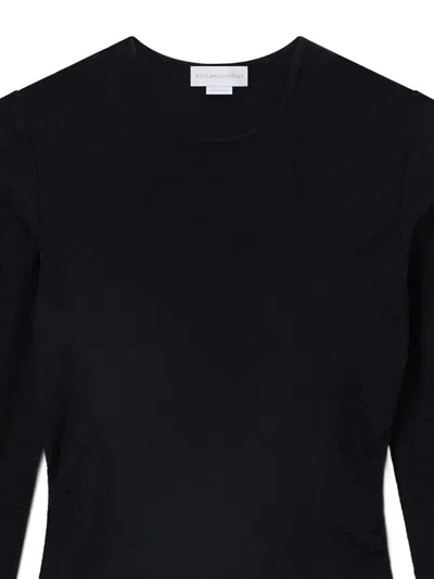 Stella Mccartney Miracle Long Sleeved Compact-knit Dress In Black