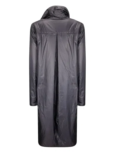 Maria Calderara Black Coat With Internal Drawstring In Black