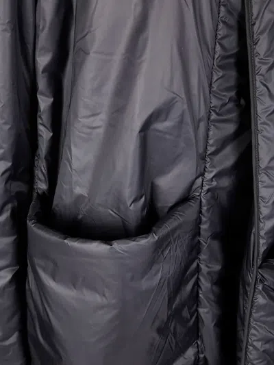 Maria Calderara Black Coat With Internal Drawstring In Black