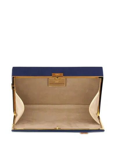 Anya Hindmarch Frosted-flakes-tiger Clutch In Blue