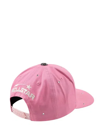 Hellstar Rhinestone Logo Cap In Pink