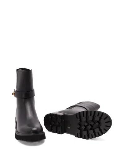 搭扣带机车皮靴